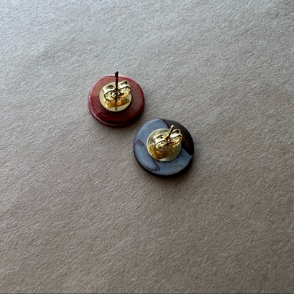 Button Earrings - Picture 7 of 8